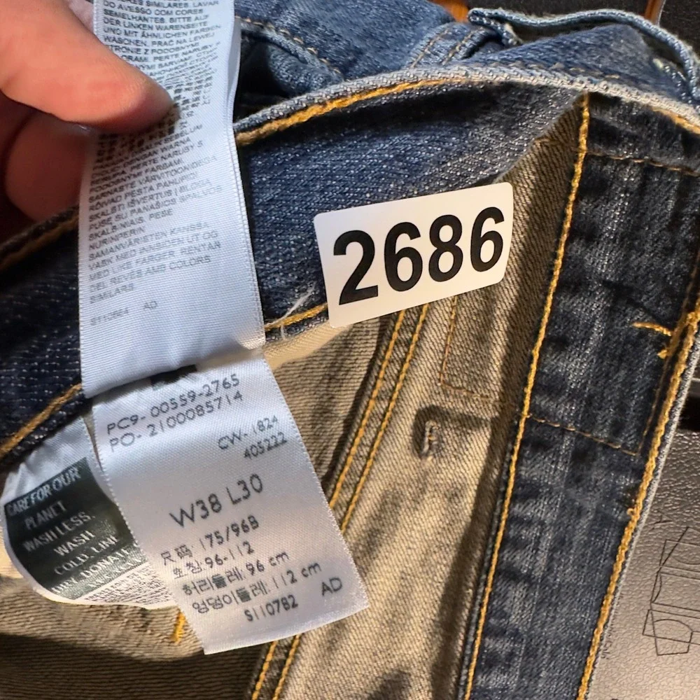 Levi's 559 Relaxed Straight Jeans Mens 38x30 Blue Baggy Casual Streetwear